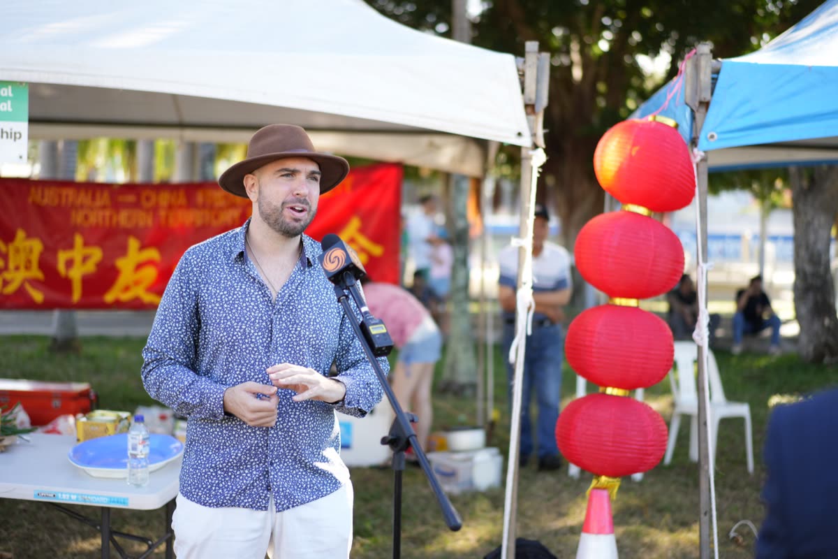 James, at an Australia-China community event in the Northern Territory.
